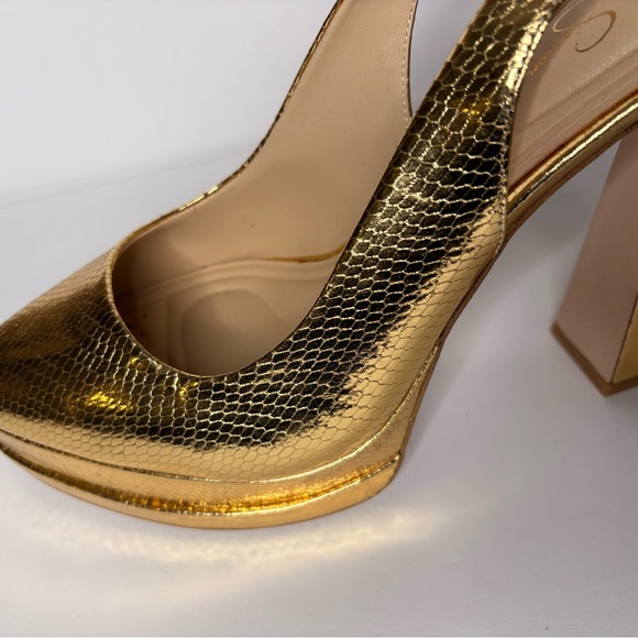 Gold Slingback Heels - Picture 7 of 10